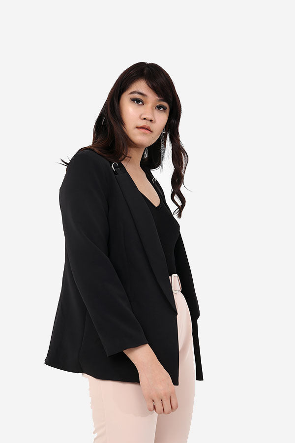 Blazer With Buckle Detail