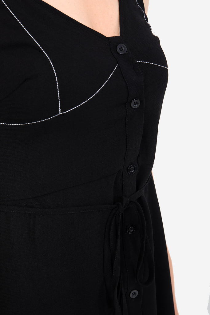 Black Short Button Down Dress