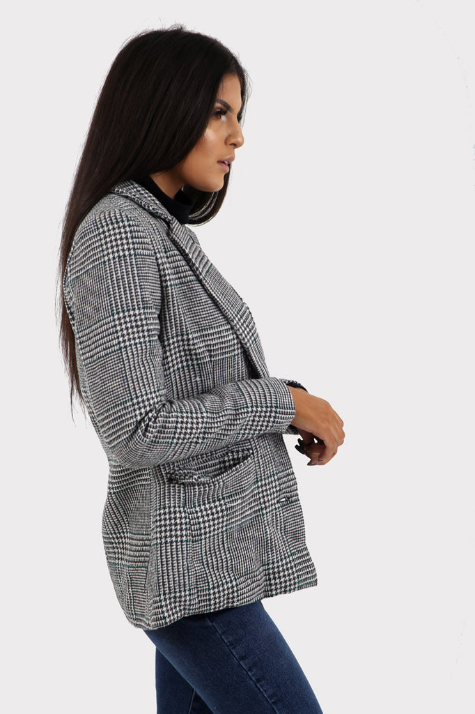 Grey Plaid Blazer