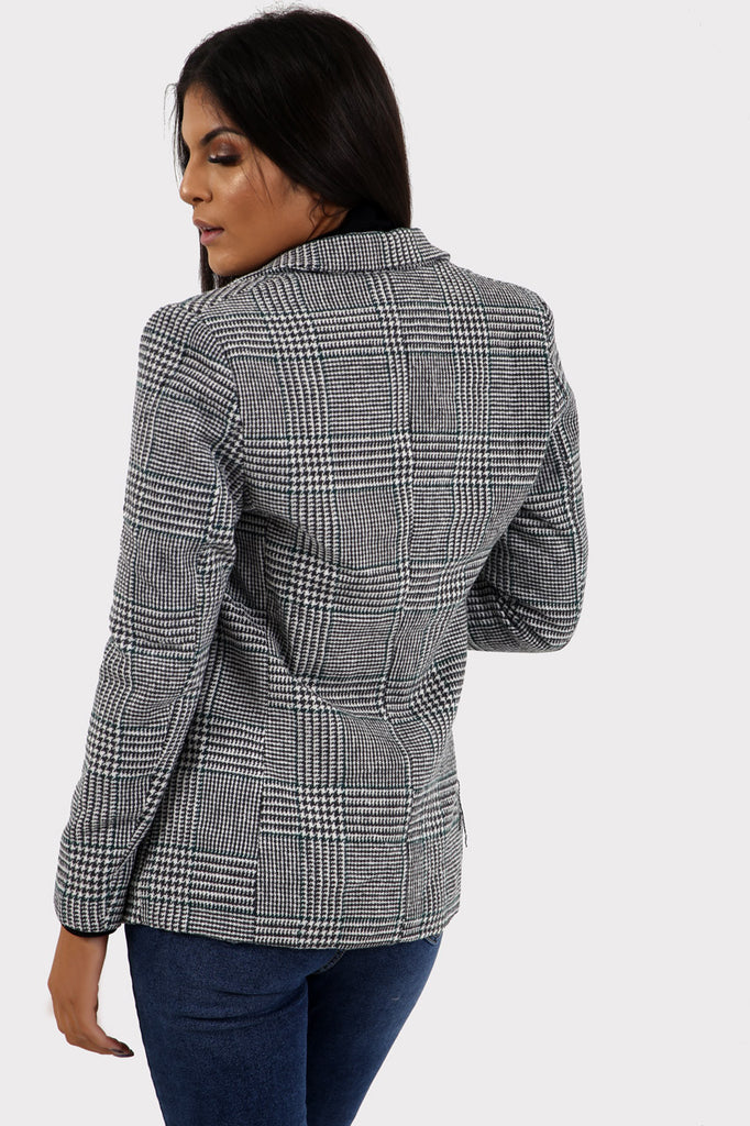 Grey Plaid Blazer