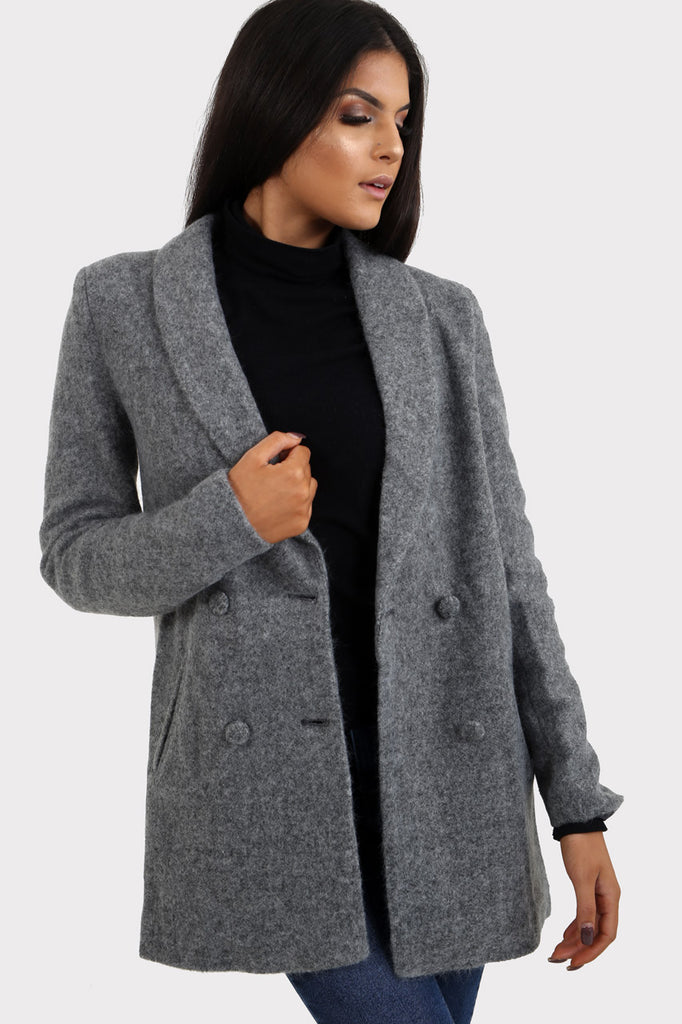 Grey Blazer Style Coat