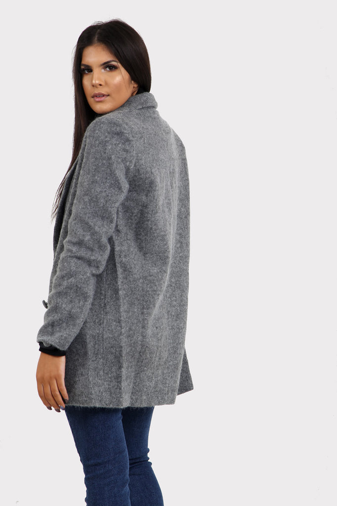 Grey Blazer Style Coat