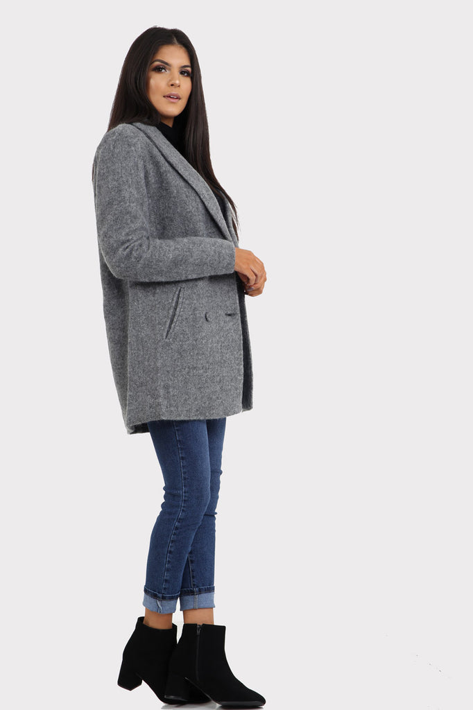 Grey Blazer Style Coat