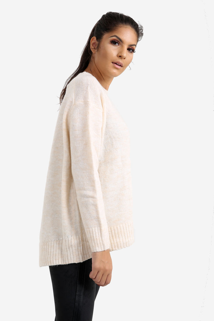 White Relaxed Fit Jumper