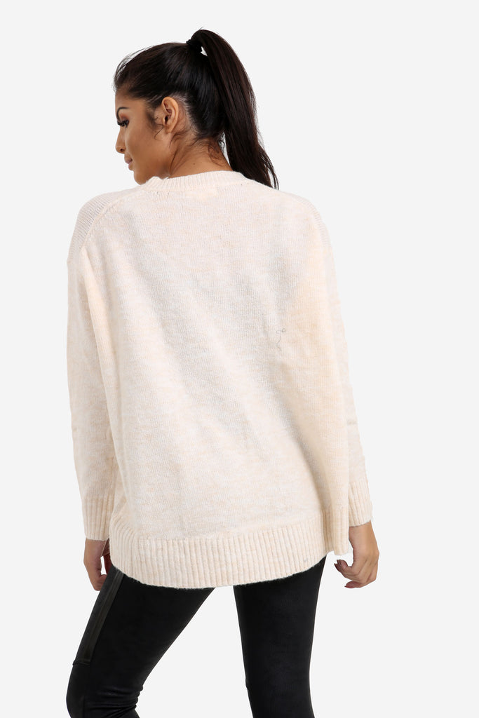 White Relaxed Fit Jumper