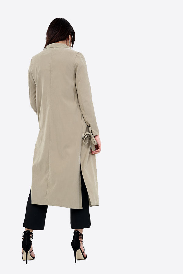 Olive Longline Duster Jacket