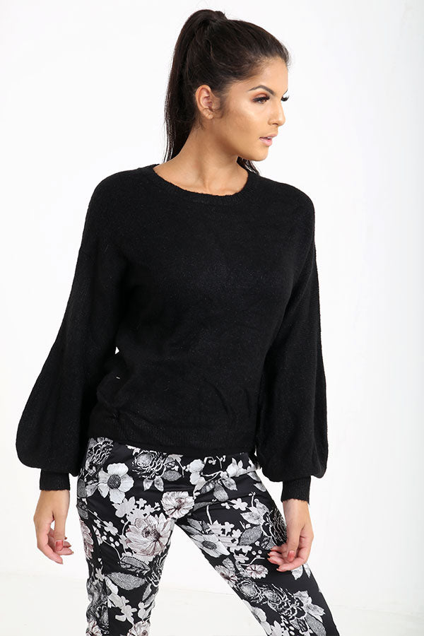 Black Glitter Knitted Jumper