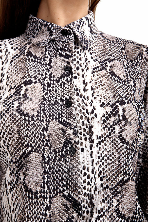 Snake / Animal Print Long Sleeve Shirt